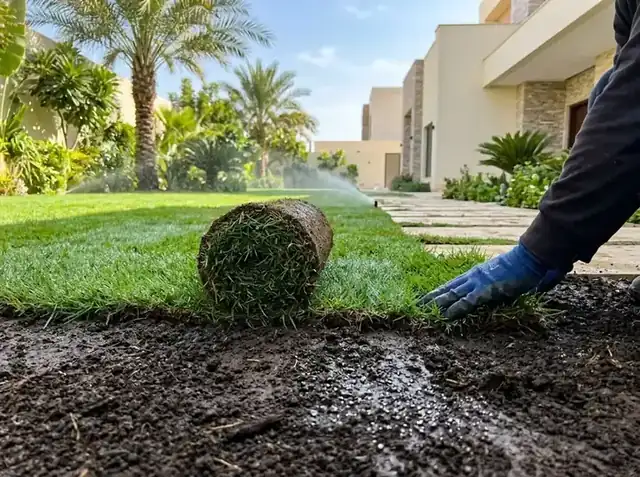 توريد وزراعة الثيل (العشب) الطبيعي